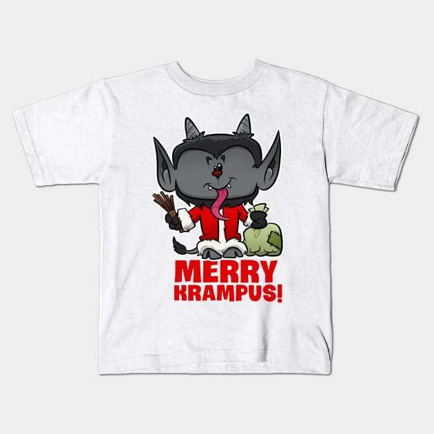 Merry Krampus Kids T-Shirt by binarygod